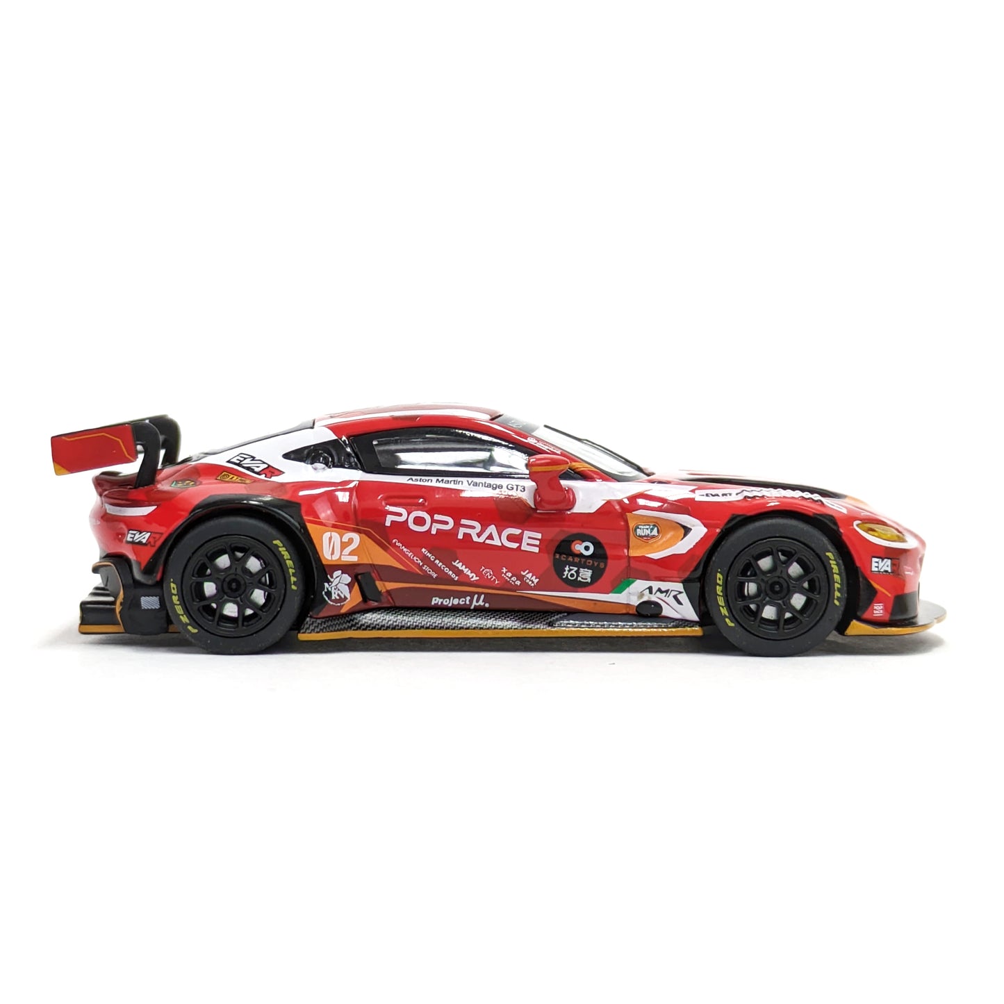 <POPRACE>1/64 EVA RT PRODUCTION MODEL-02 ASTON MARTIN GT3 & アスカRQフィギュアセット