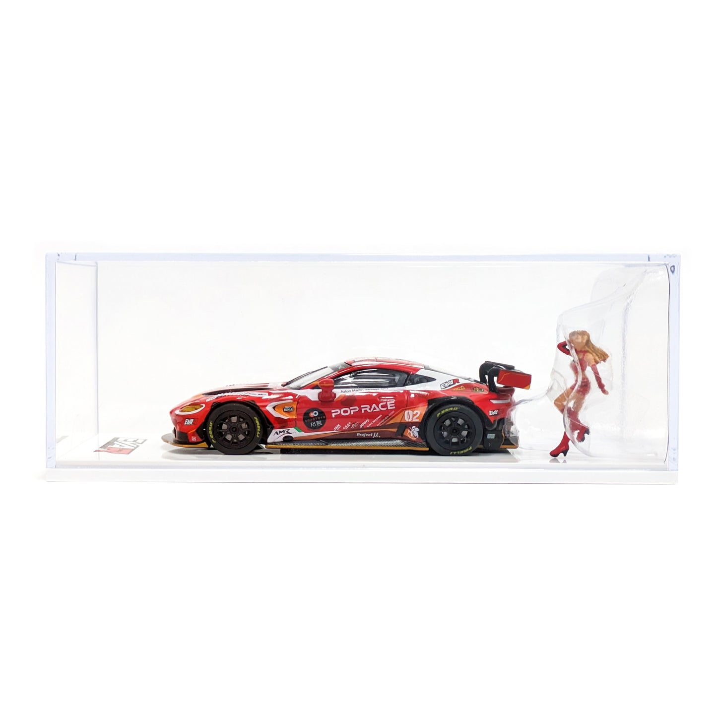 <POPRACE>1/64 EVA RT PRODUCTION MODEL-02 ASTON MARTIN GT3 & アスカRQフィギュアセット
