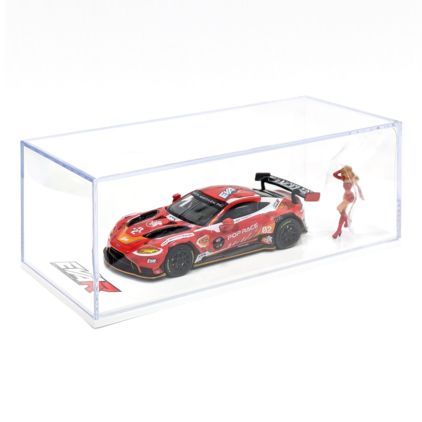 <POPRACE>1/64 EVA RT PRODUCTION MODEL-02 ASTON MARTIN GT3 & アスカRQフィギュアセット