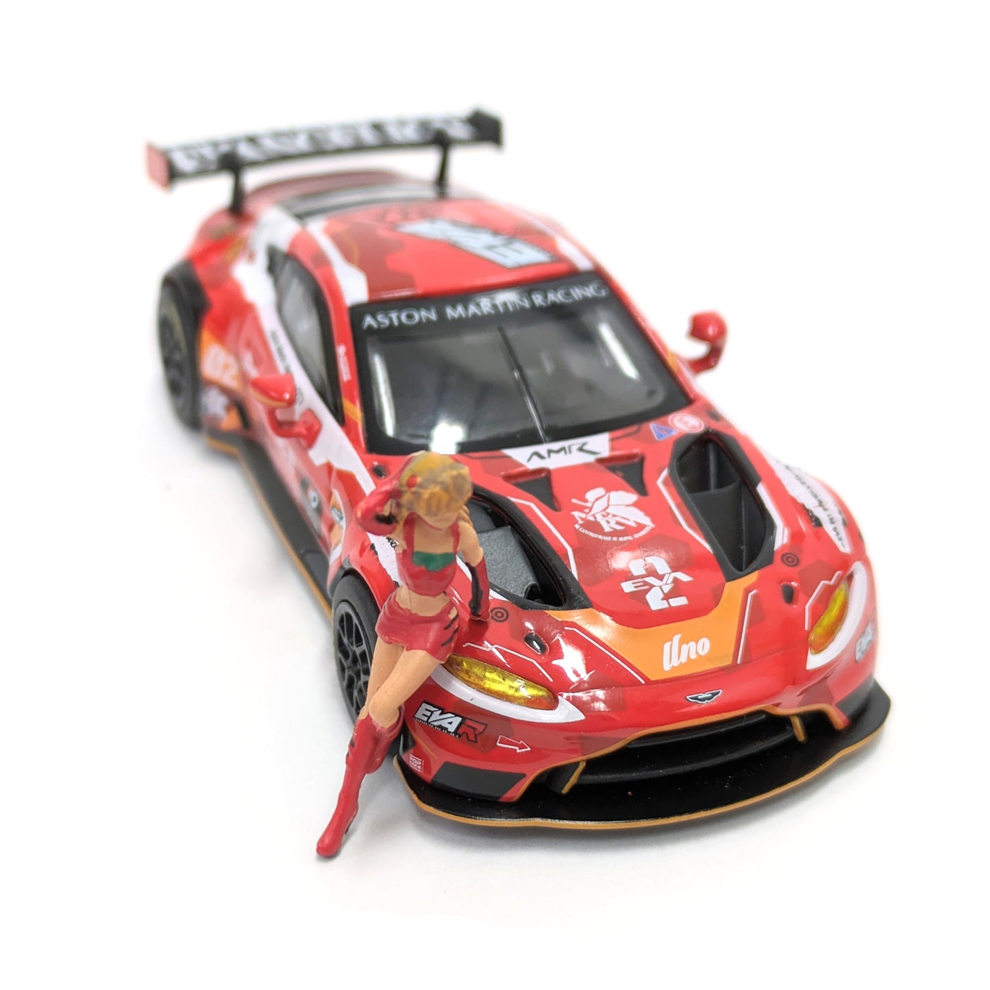 <POPRACE>1/64 EVA RT PRODUCTION MODEL-02 ASTON MARTIN GT3 & アスカRQフィギュアセット