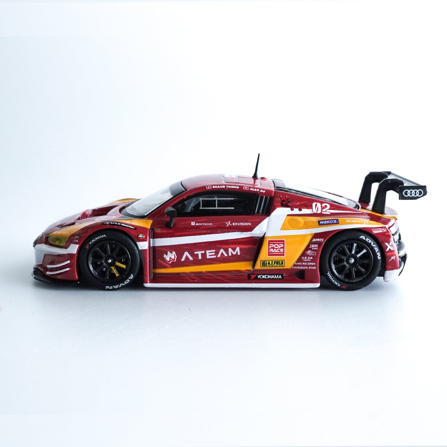 <POPRACE>1/64 Audi R8 LMS エヴァ RT 2号機 X Works R8 & アスカRQフィギュアセット