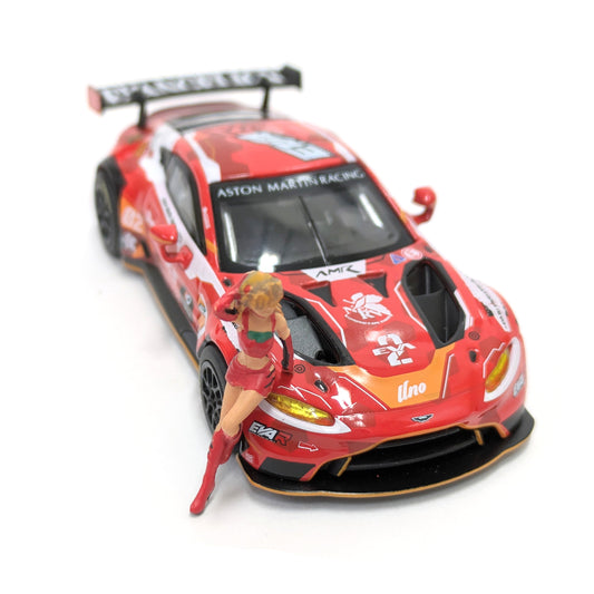 ＜POP RACE＞1/64 EVA RT PRODUCTION MODEL-02 ASTON MARTIN GT3 & アスカRQフィギュアセット