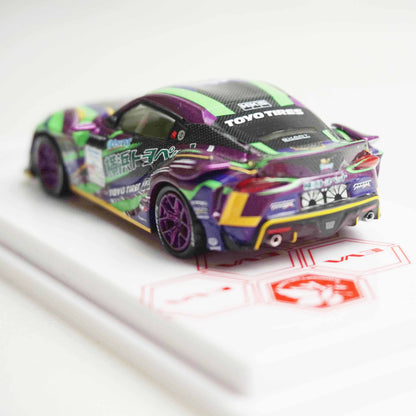 ＜POPRACE＞1/64 TOYOTA GR Supra エヴァRT初号機 GR Supra D1 Grand Prix Series 2020 ＆ レイRQフィギュア セット