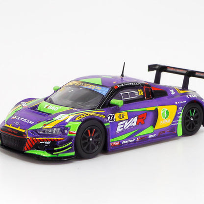 ＜POPRACE＞1/64 Audi R8 LMS エヴァ RT 初号機 TSRT R8 Macau GT Cup 2020 ＆ レイRQフィギュア セット