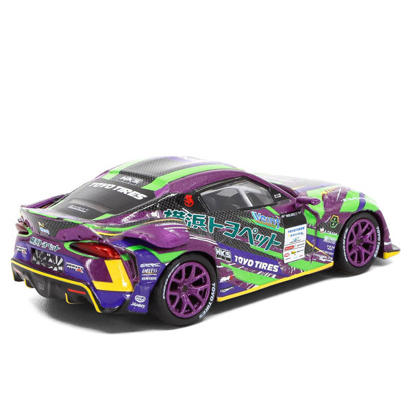 ＜POPRACE＞1/64 TOYOTA GR Supra エヴァRT初号機 GR Supra D1 Grand Prix Series 2020 ＆ レイRQフィギュア セット