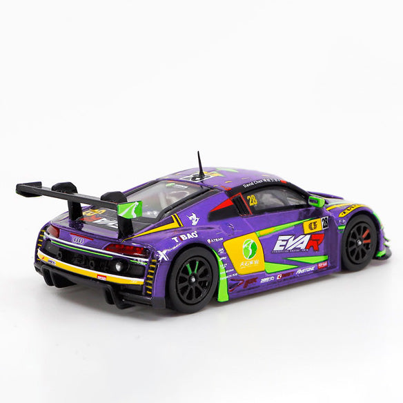 ＜POPRACE＞1/64 Audi R8 LMS エヴァ RT 初号機 TSRT R8 Macau GT Cup 2020 ＆ レイRQフィギュア セット