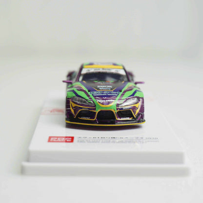 ＜POPRACE＞1/64 TOYOTA GR Supra エヴァRT初号機 GR Supra D1 Grand Prix Series 2020 ＆ レイRQフィギュア セット