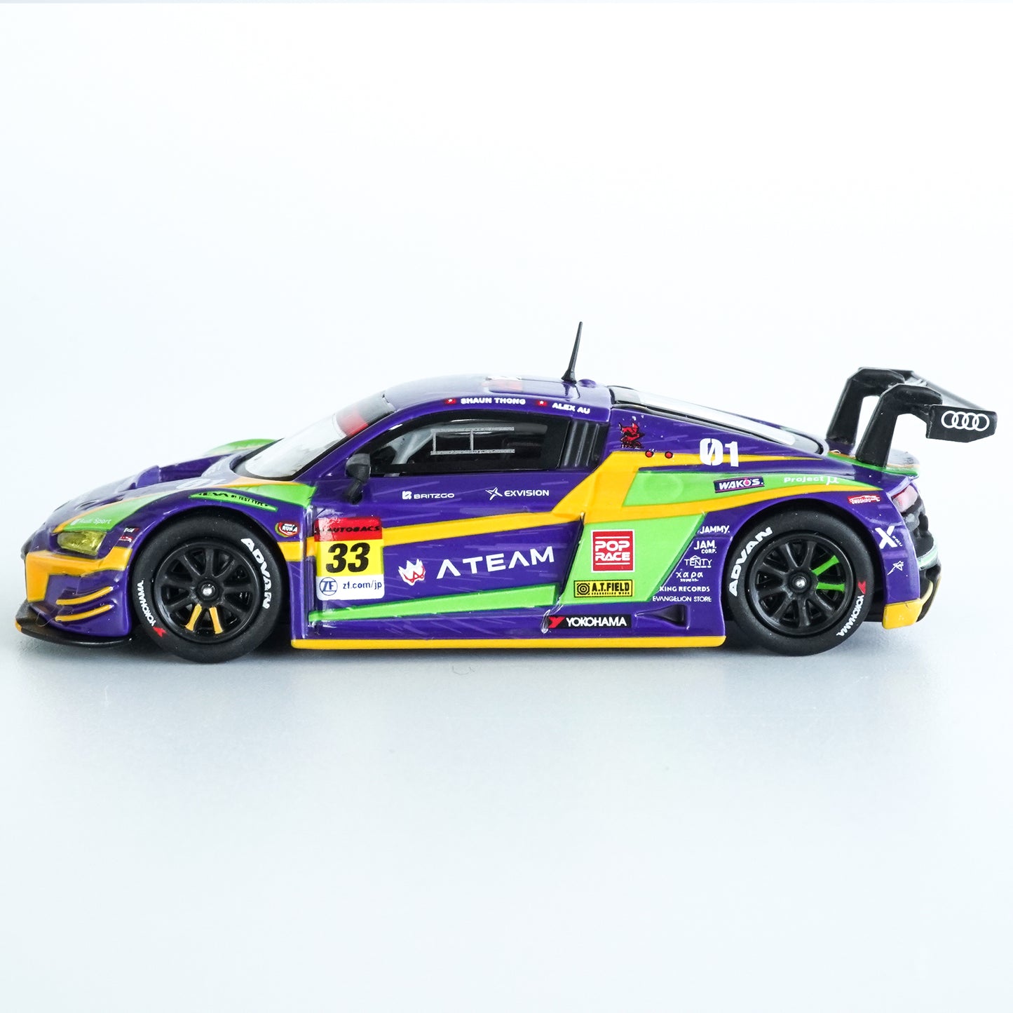 ＜POPRACE＞1/64 Audi R8 LMS SUPER GT 2020 #33 エヴァ RT 初号機 X Works R8