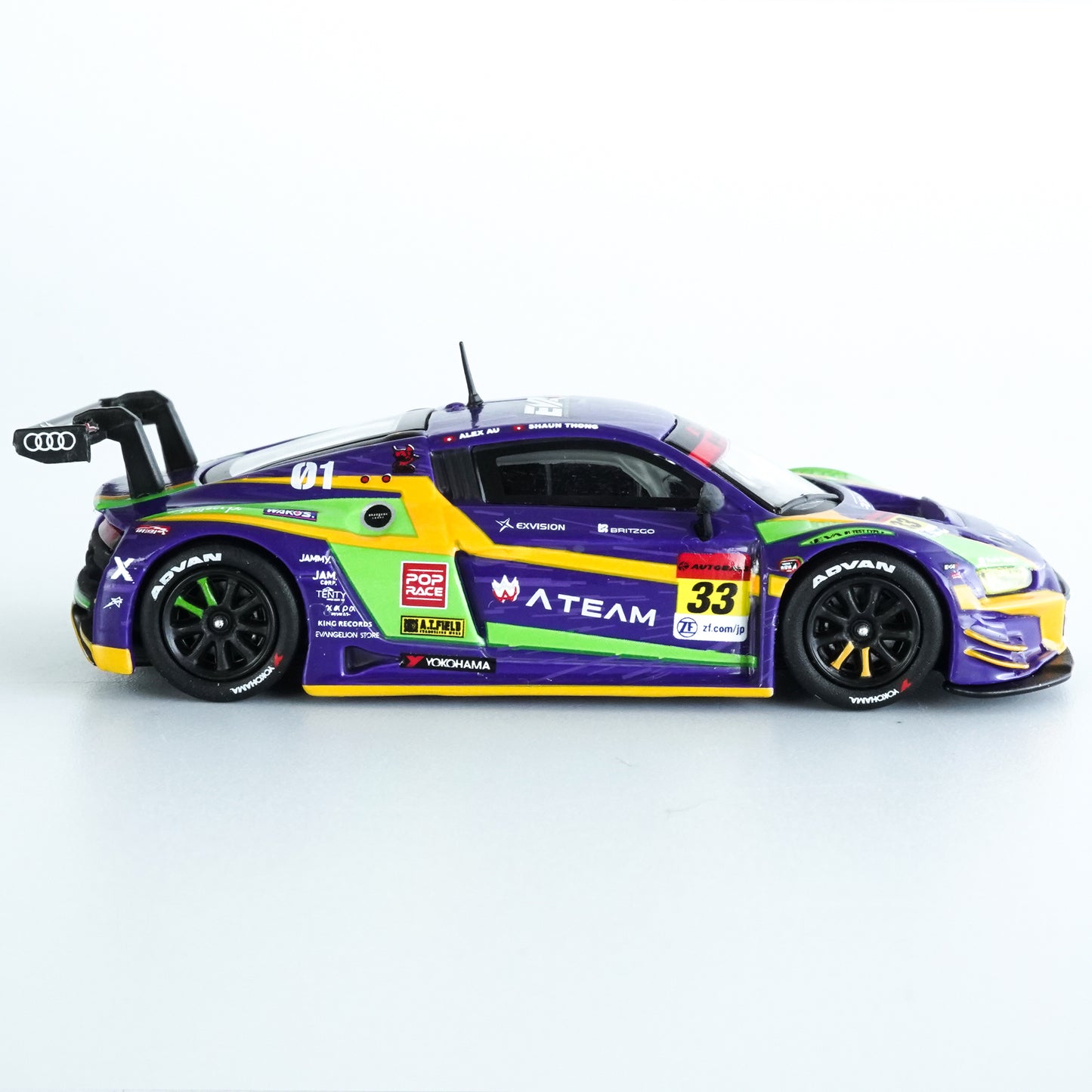 ＜POPRACE＞1/64 Audi R8 LMS SUPER GT 2020 #33 エヴァ RT 初号機 X Works R8