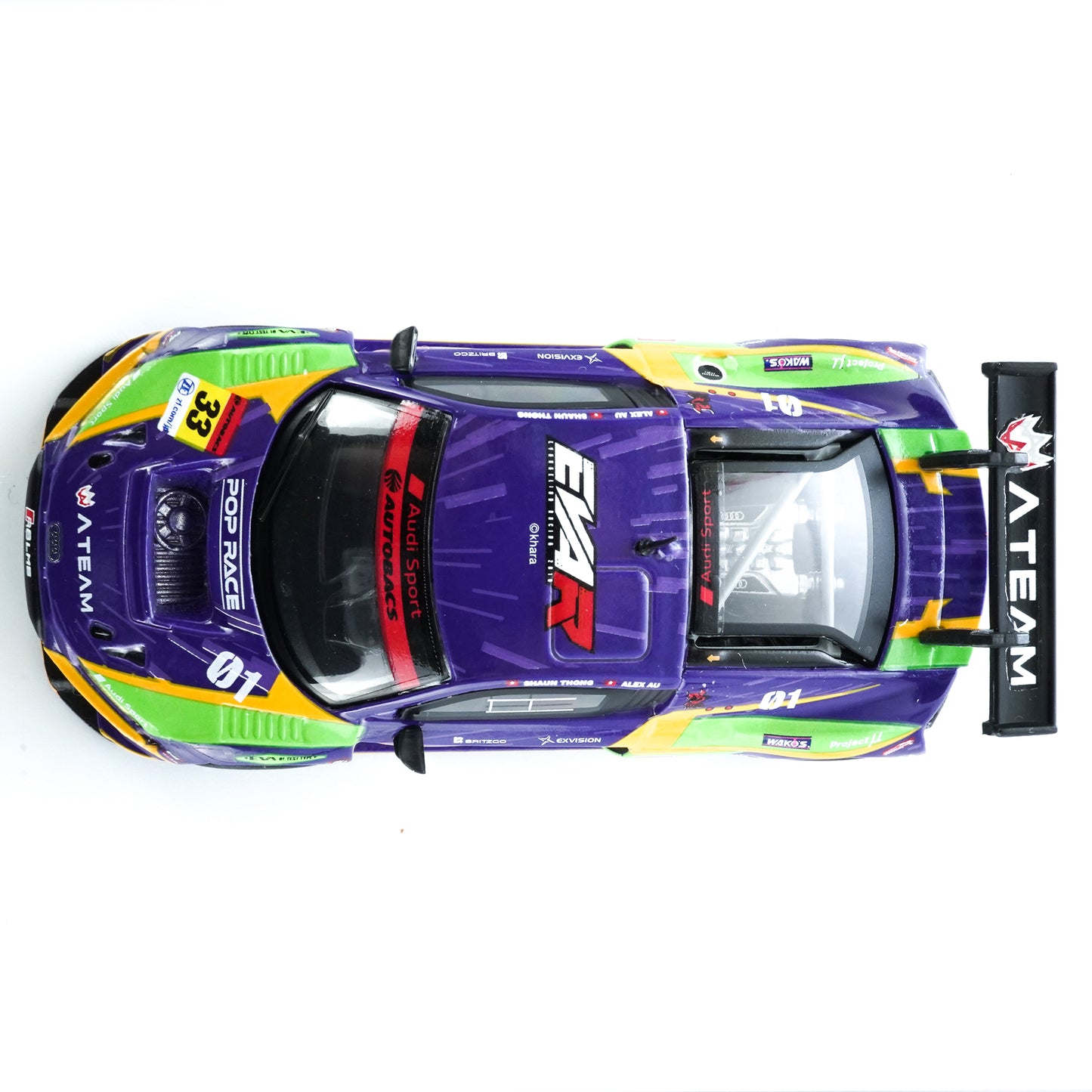 ＜POPRACE＞1/64 Audi R8 LMS SUPER GT 2020 #33 エヴァ RT 初号機 X Works R8