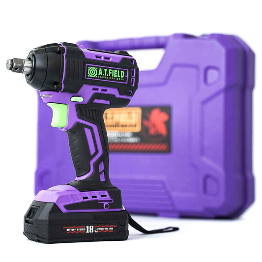 「A.T.FIELD」DC18V 充電式 1/2DR ハイトルク インパクトレンチ セット（初号機モデル）