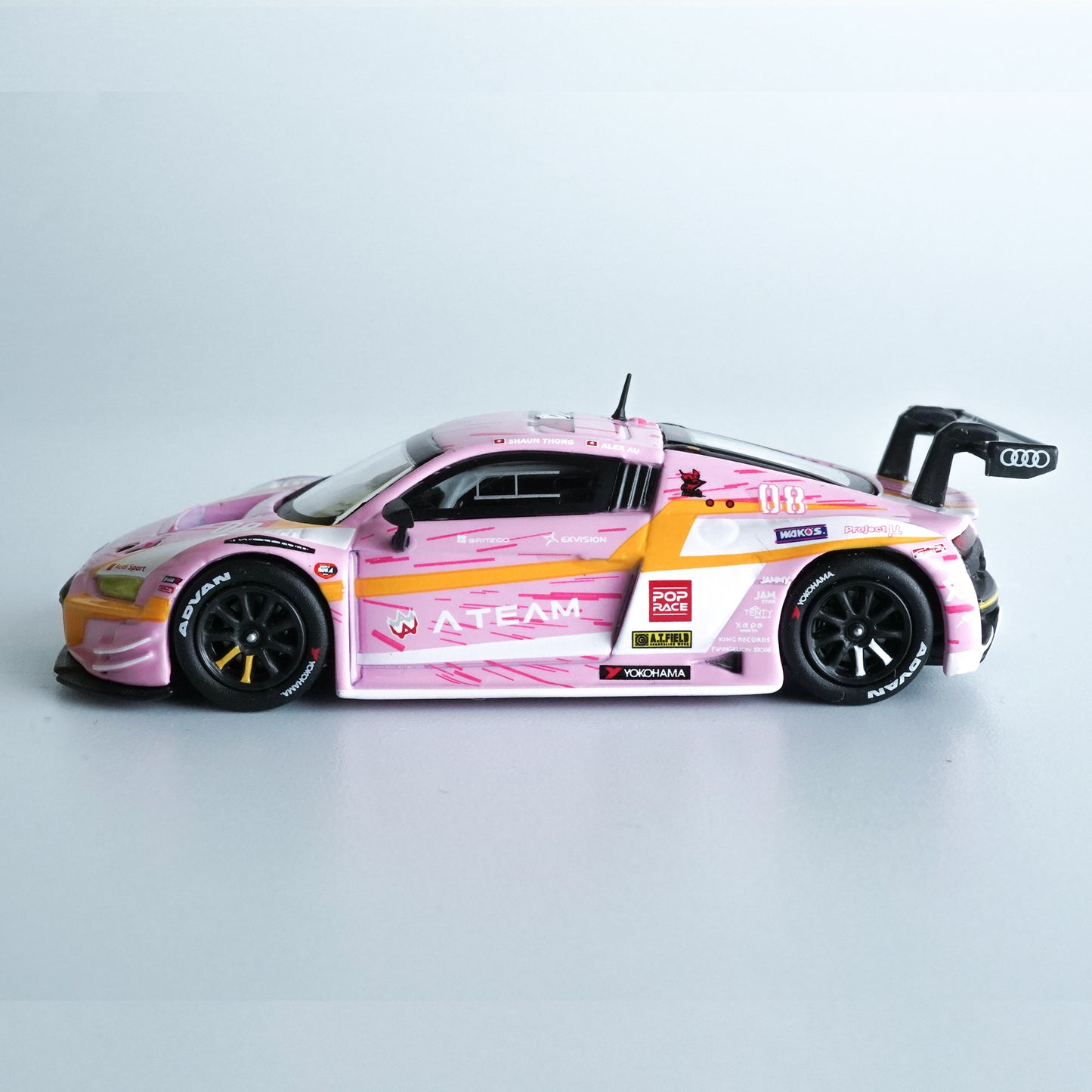 ＜POPRACE＞1/64 Audi R8 LMS エヴァ RT 8号機 X Works R8 & マリRQフィギュアセット