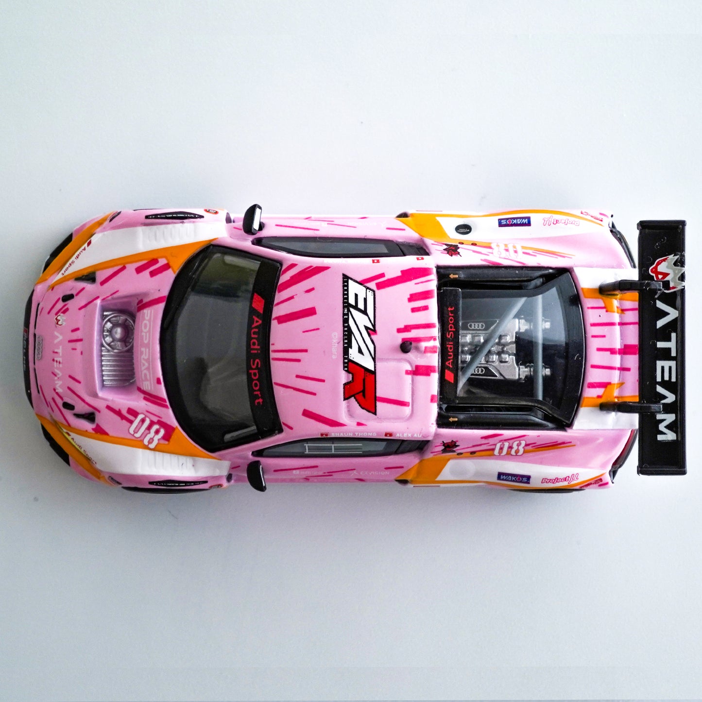 ＜POPRACE＞1/64 Audi R8 LMS エヴァ RT 8号機 X Works R8 & マリRQフィギュアセット