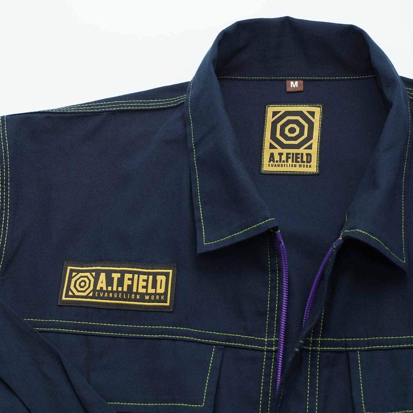 「A.T.FIELD」つなぎ服（ステッチ）ネイビーブルー