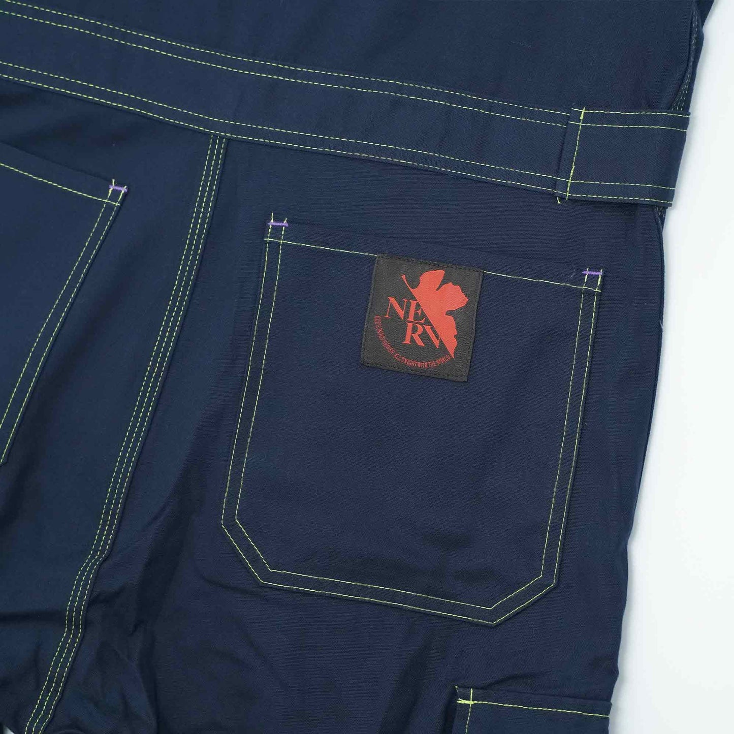 「A.T.FIELD」つなぎ服（ステッチ）ネイビーブルー
