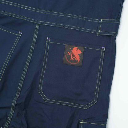 「A.T.FIELD」つなぎ服（ステッチ）ネイビーブルー